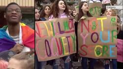 UCP’s gay-straight alliance plan sees Alberta students walk out in protest News Clip
