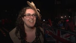 Crowds gather outside Windsor Castle for the wedding of Princess Eugenie News Clip