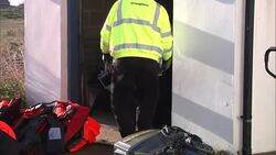 Migrant boats being deflated on beach News Clip