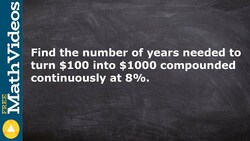 Learn how long to invest your money compounded continuously Instructional Video
