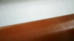 Industrial warping and sizing machine in textile factory Stock Footage