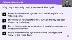 Comparing experiences of war in poetry Instructional Video