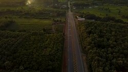 A magnificent aerial of road trip mountain forest and the wildest vegetation, Mekong River. North east in Thailand. Concept of: power, adventure, nature and water. Stock Footage