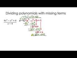 Polynomial Long Division (Missing Terms) Instructional Video