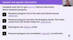 Researching information about a penguin's appearance and adaptations Instructional Video