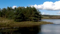 Scottish loch used as a reservoir Stock Footage