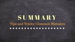 Summary for solving a quadratic by the quadratic formula Instructional Video