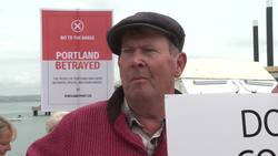 Portland residents call for Bibby Stockholm barge to be housed elsewhere News Clip