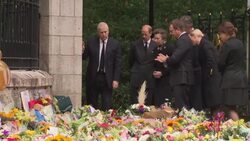 UK: Royal Family meet well-wishers at Balmoral after attending service in memory of Queen Elizabeth II at Crathie Kirk. News Clip