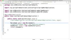Java Programming for Complete Beginners - Java 16 - Step 06 - Iteration 3 - Loose Coupling Level 2 - Spring Framework Instructional Video