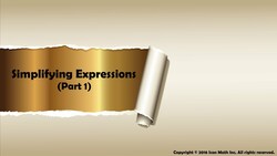Simplifying Expressions (Part 1) Instructional Video