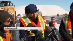 Inside a massive Montreal snow dump site days after record-breaking storms News Clip