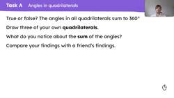 Angles in quadrilaterals Instructional Video