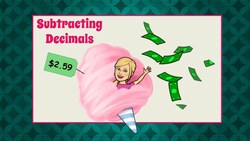Subtracting Decimals to Spend Money Instructional Video