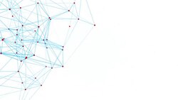 White Molecule structure. genetic and chemical compounds. Space and constellations. Science and connection Network technology communication polygonal Loop background Stock Footage