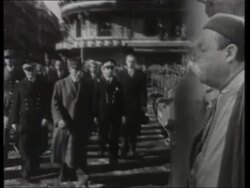 Troops in North Africa 1942, conference between US and French commanders Stock Footage