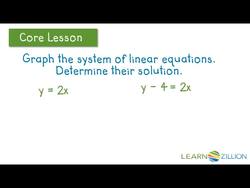 Determining No Solution in a System of Linear Equations by Graphing Instructional Video