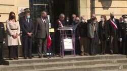 CLEAN : French ministers, family pay tribute to slain police officer News Clip