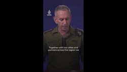 Israel’s military gives televised address after Iran attack News Clip