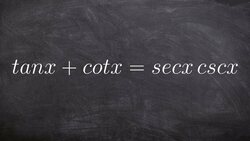 Math tutorial for verifying a trigonometric identity Instructional Video