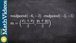 Use the midpoint formula to find the endpoint when given the midpoint ex 2 Instructional Video