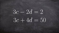Solving a System Using Elimination and Subtraction Instructional Video