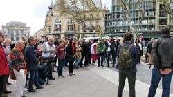 CLEAN : France: Rally for journalist kidnapped in Mali News Clip