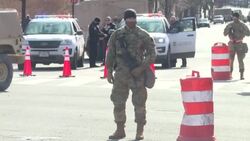 CLEAN : National Guard patrol Washington, DC, streets days before Biden inauguration News Clip