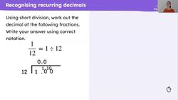Converting fractions to recurring decimals Instructional Video
