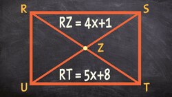 Find the missing value of x using the diagonals of a rectangle Instructional Video