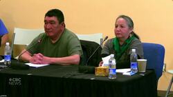 Former chief Gregory Rich speaks at Innu Inquiry in Natuashish News Clip