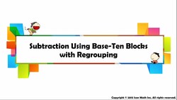 Subtraction Using Base-Ten Blocks with Regrouping Instructional Video