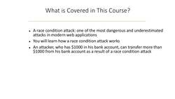 Web Hacking Expert - Full-Stack Exploitation Mastery - Introduction to the Section-Exploiting Race Conditions in Web Applications Instructional Video