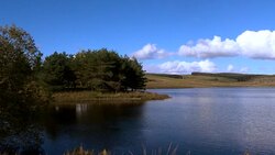 Scottish loch used as a reservoir Stock Footage