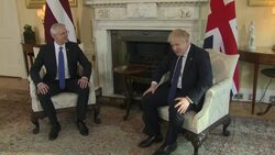 Prime Minister of Latvia visit to Downing Street News Clip