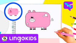 How to draw a Pig Instructional Video