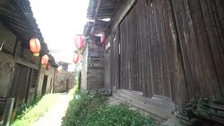 Buildings and lifestyles in Yiqian Old town, Guangchang County Stock Footage
