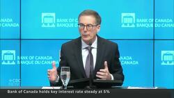 Bank of Canada holds interest rate at 5% News Clip