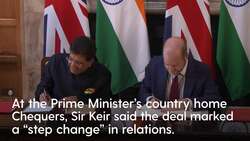 Starmer hails ‘historic day’ as Modi visits for signing of UK-India trade deal News Clip