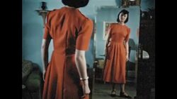 Girl with dress, 1940s Stock Footage