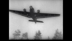 Norwegian Women and Children Run as Bombs Dropped from Air Stock Footage