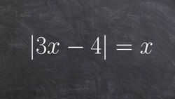 Learn How To Solve an Absolute Value Equation when There is a Variable on Both Sides Instructional Video