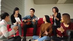 Asian People Startup Diversity Teamwork Brainstorming Meeting Concept Stock Footage