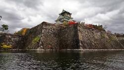 Osaka's Skyline by Drone: Japanese Culture, Cuisine, Castles Stock Footage