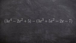 Learn how to subtract two polynomials by including missing place values Instructional Video