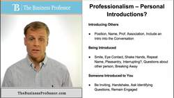 Personal Introductions - Career Development Instructional Video