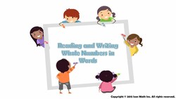 Reading and Writing Whole Numbers in Words ( Number Names) Instructional Video