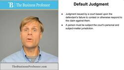 Default Judgment Instructional Video