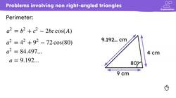 Considering the appropriate trigonometric rule Instructional Video