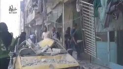 Aleppo airstrike aftermath News Clip